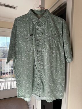 Poncho Men's Short Sleeve The Bat Masterson Snap Button-Down Shirt